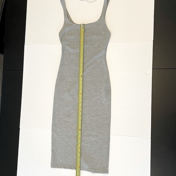 Zara Trafaluc Grey Bodycon MIDI dress Size S - Picture 7 of 9